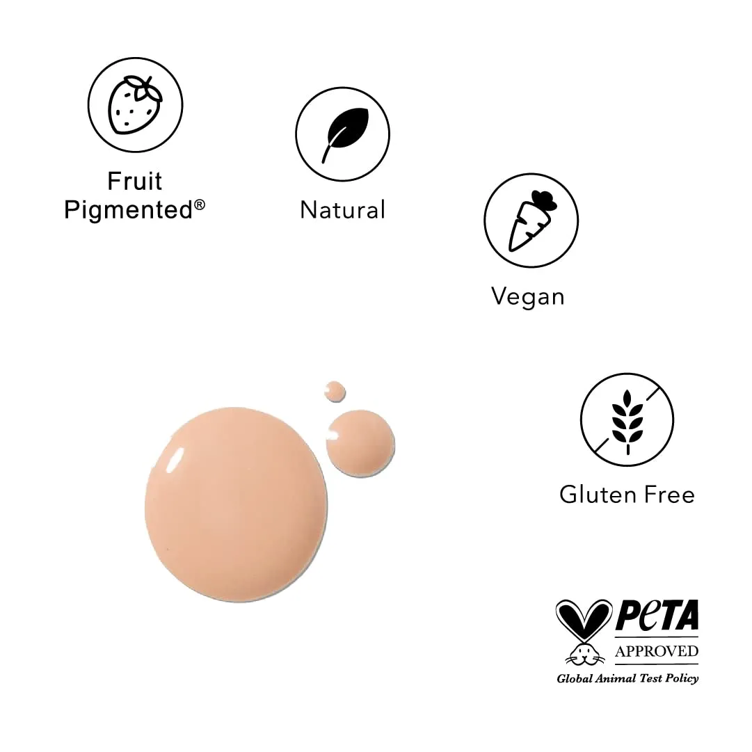 100% PURE 2nd Skin Lightweight Serum Foundation Anti-Aging Face Makeup - Blendable Coverage Liquid Hydration Boost for Soft Plumped Up Glow, Vegan Shade 5 (Neutral w/Peachy Undertone) - 1.18 Fl Oz