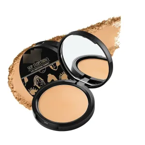 4-in-1 Mattifying Compact - Perfect Matte Coverage, Moisturizer, Primer & Skin Repair, With Macadamia Oil & Vitamin E, Gossip Girlfriend (Medium) - 9g