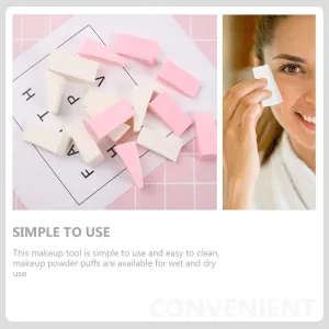 4sets Cosmetic Foundation Sponges Makeup Blender Sponges Small Wedges for Face Make up Puff Face Strong Absorption 50pcs*4