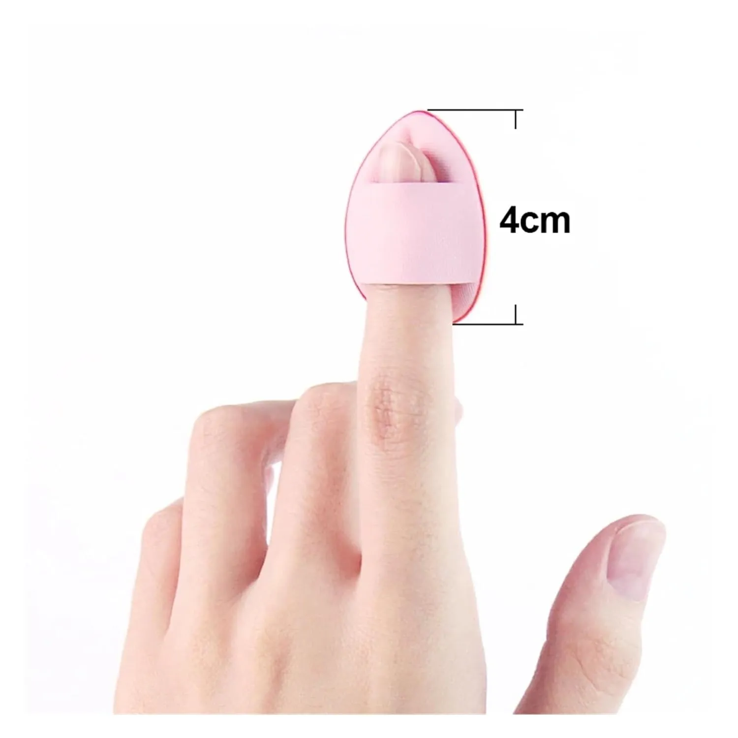 5/10Pcs Mini Finger Puff Foundation Small Air Cushion Powder Sponge Face Concealer BB Cream Cosmetic Applicator Makeup Tools(5 pink in bag)