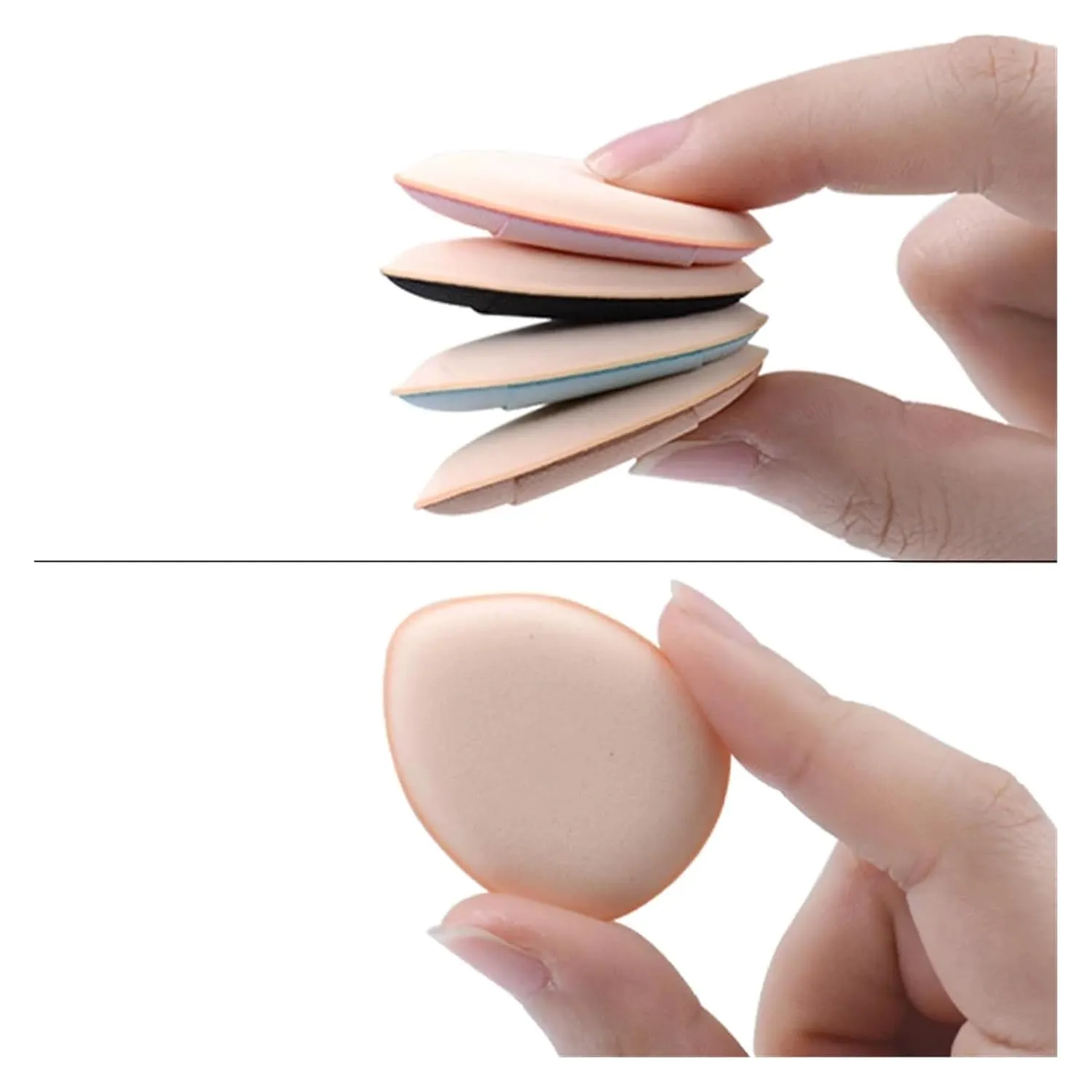 5/10Pcs Mini Finger Puff Foundation Small Air Cushion Powder Sponge Face Concealer BB Cream Cosmetic Applicator Makeup Tools(5 pink in bag)