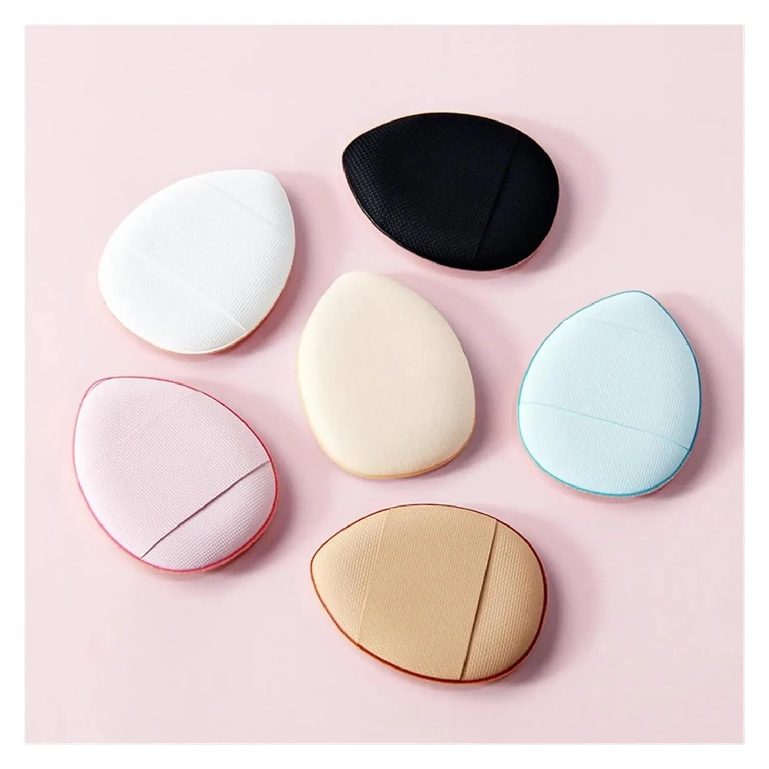 5/10Pcs Mini Finger Puff Foundation Small Air Cushion Powder Sponge Face Concealer BB Cream Cosmetic Applicator Makeup Tools(5 pink in bag)