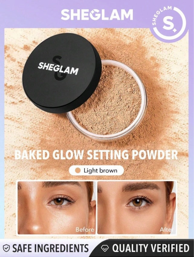 Baked Glow Setting Powder - Light Brown