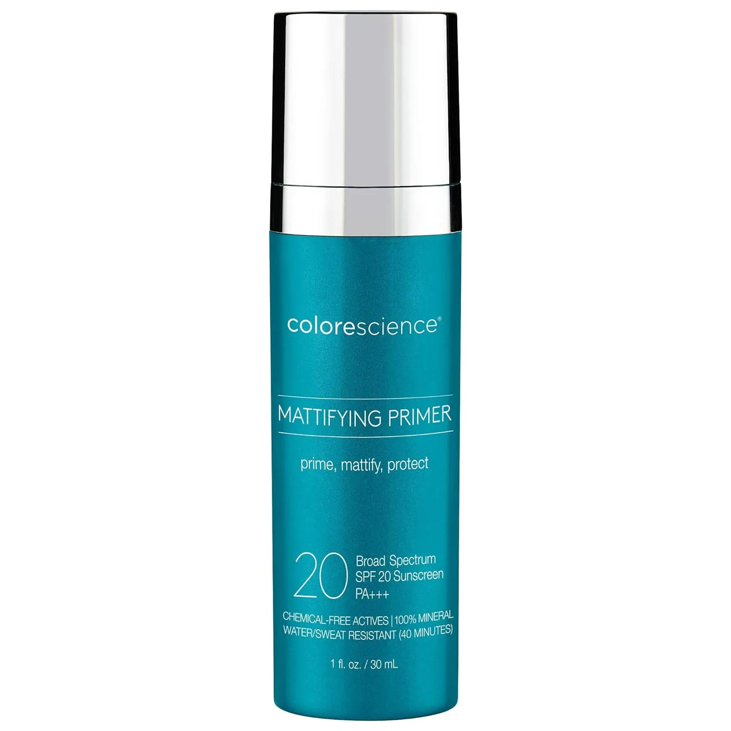 Colorescience Mattifying Perfector Face Primer, Water Resistant Mineral Sunscreen, Broad Spectrum 20 SPF UV Skin Protection, 1 Fl oz