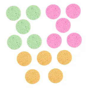 Didiseaon 15pcs Makeup for Powder Facial Sponges Exfoliating Powder Puff Container Face Makeup Sponges Gentle Comfortable Cosmetics