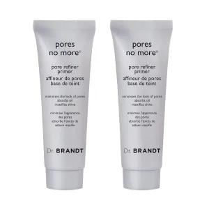 Dr. Brandt Pores No More, Pore Refiner Primer - Instantly Minimizes the Appearance of Pores, Absorbs Oil & Mattifies Shine - 0.5 fl oz, Pack of 2
