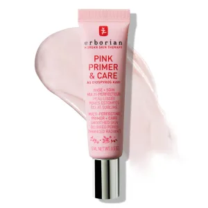 Erborian – Pink Primer & Care Multifunctional Facial Cream Balm - Primer Sets Makeup, Pore Minimizing, Skin Moisturizing and Smoothing Effects for All Skin Types - Korean Skincare - 0.5 fl. oz.