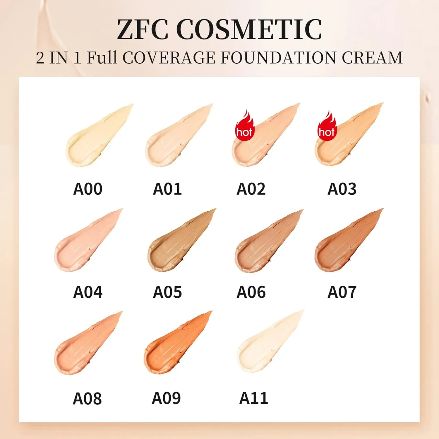 Foundation Makeup Concealer, Medium-to-Full Coverage Foundation Cream, Long Lasting Waterproof Up to 12HR Hybrid Setting Powder (Deep Bronze-A09)