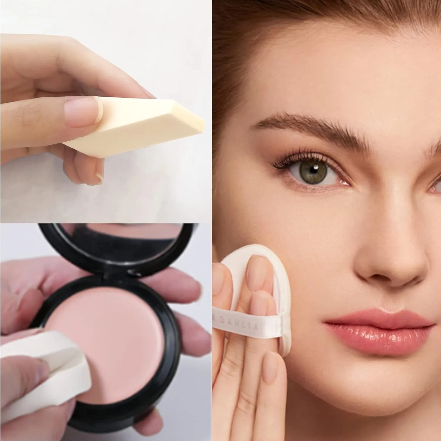 Foundation Makeup Concealer, Medium-to-Full Coverage Foundation Cream, Long Lasting Waterproof Up to 12HR Hybrid Setting Powder