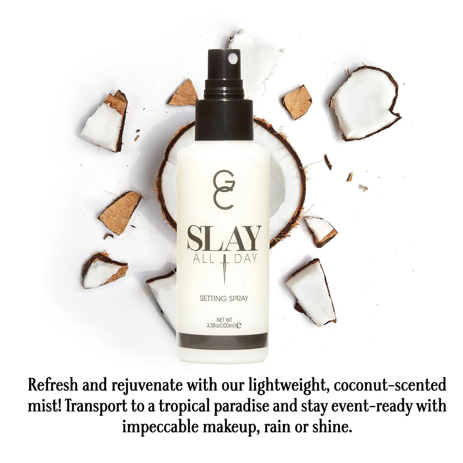 Gerard Cosmetics Slay All Day Makeup Setting Spray (Coconut Scented) Matte Finish with Oil Control, Cruelty Free, Long Lasting Finishing Spray, 3.38oz (100ml)