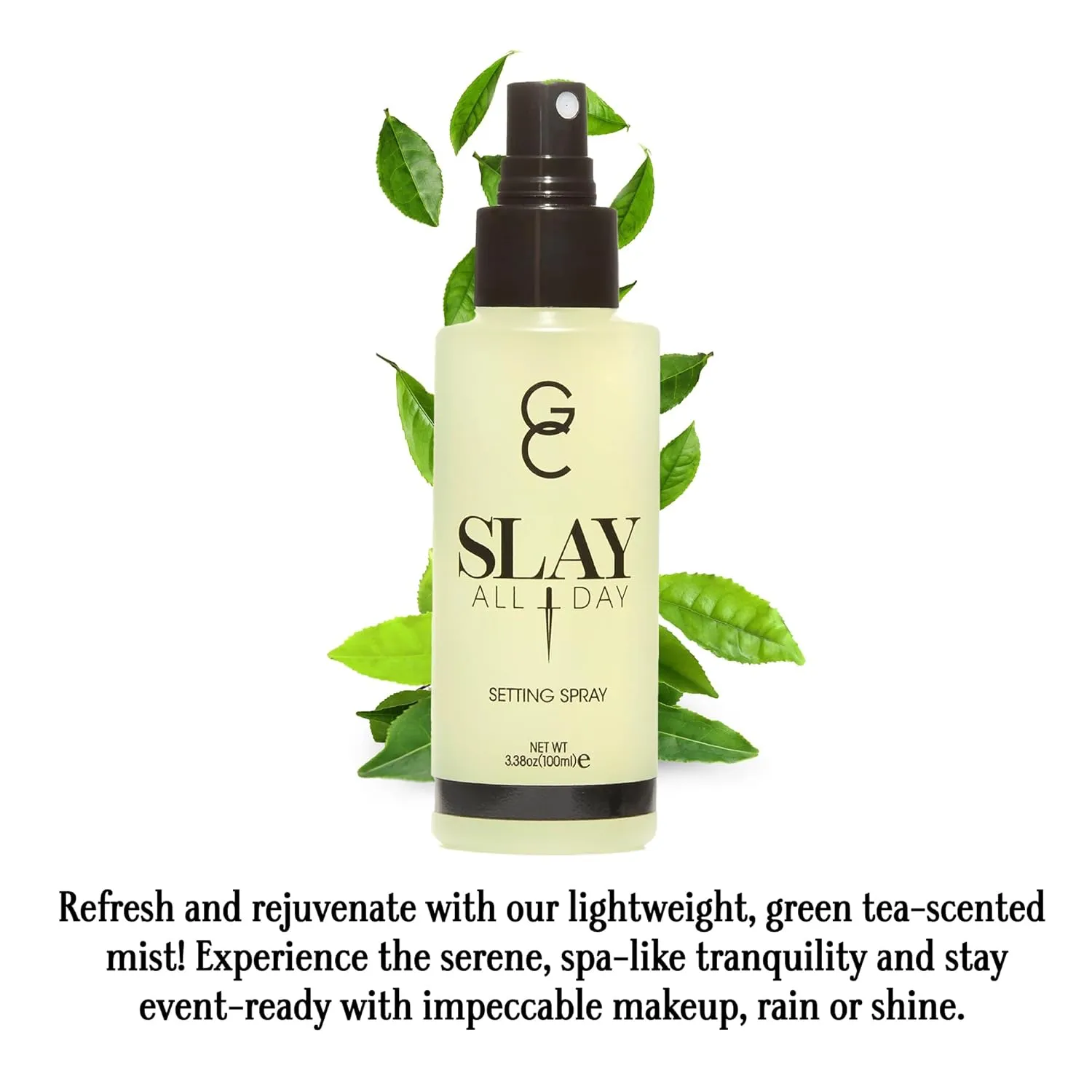 Gerard Cosmetics Slay All Day Makeup Setting Spray (Green Tea Scented), Matte Finish with Oil Control, Cruelty Free, Long Lasting Finishing Spray, 3.38oz (100ml)