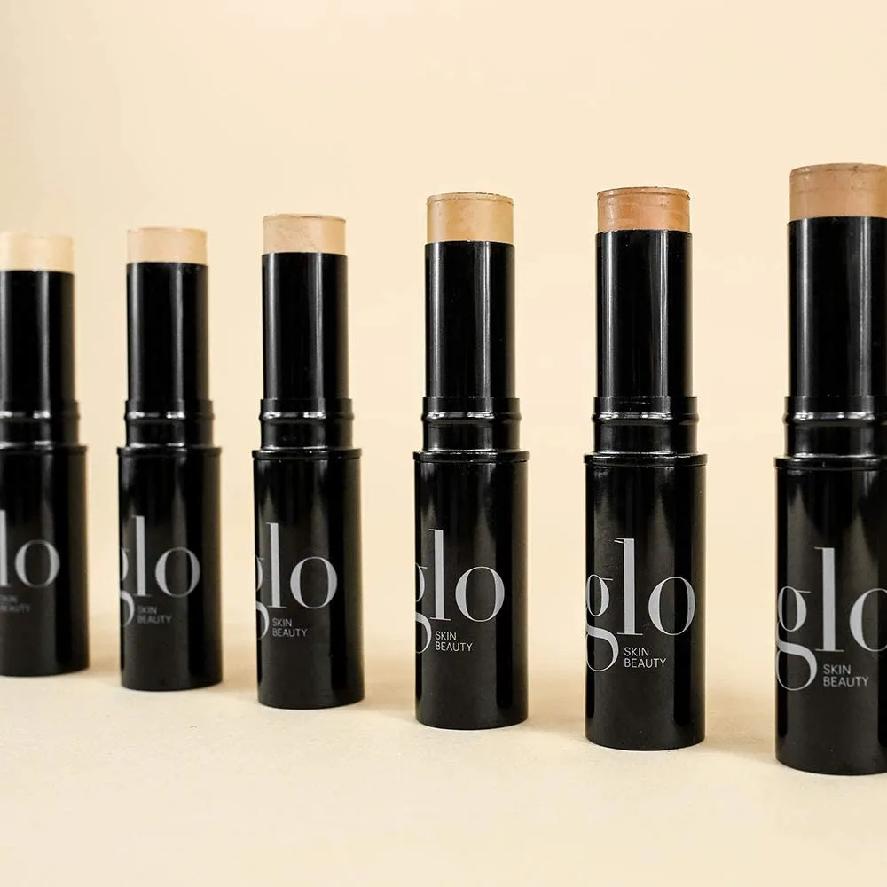 Glo Skin Beauty HD Mineral Foundation Stick - Concealer Makeup Infused with Hyaluronic Acid - Buildable Coverage, Contour & Highlighter