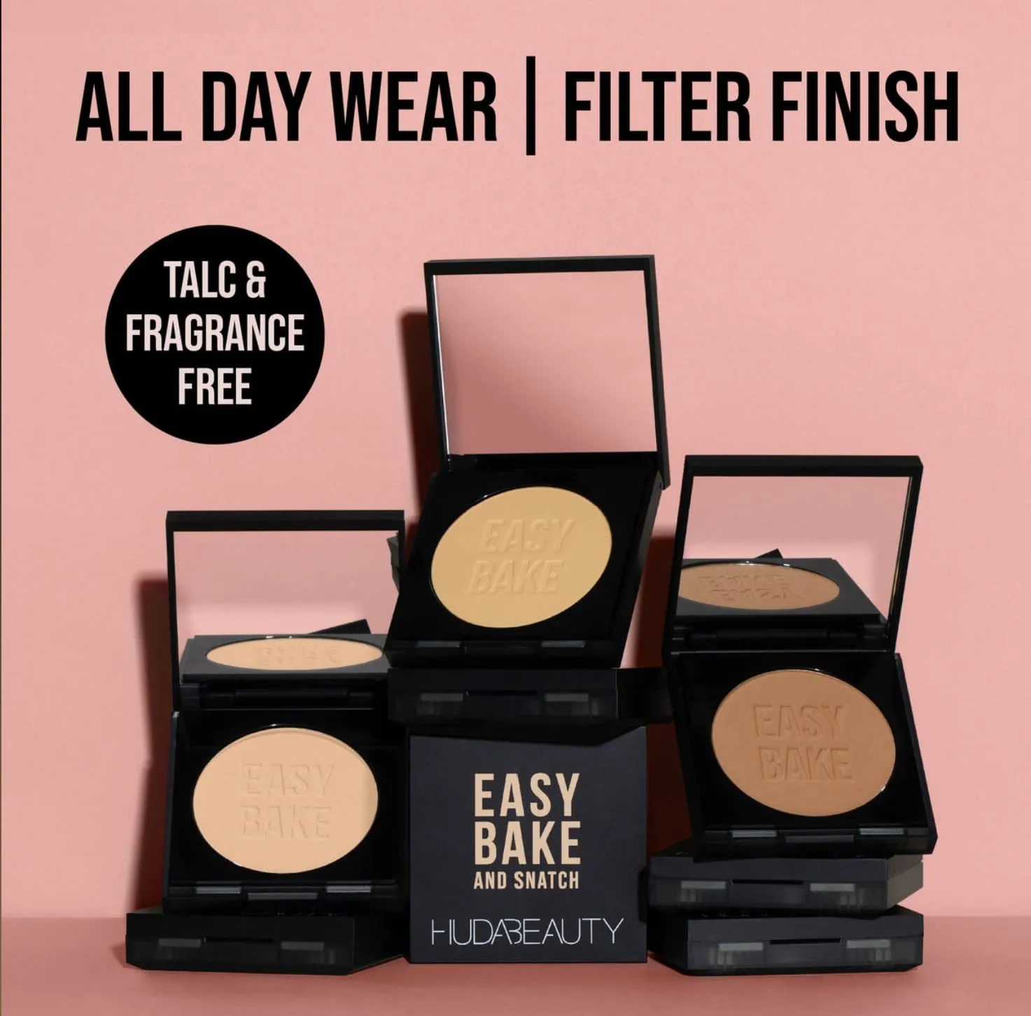 HUDA BEAUTY Easy Bake and Snatch Pressed Talc-Free Brightening and Setting Powder Cupcake