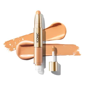 ICONIC LONDON Radiant Concealer & Brightening Duo | Creamy Liquid   Brightening Crayon Dual Ended Concealer, Cruelty Free, Vegan Makeup