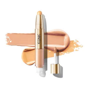 ICONIC LONDON Radiant Concealer & Brightening Duo | Creamy Liquid   Brightening Crayon Dual Ended Concealer, Cruelty Free, Vegan Makeup