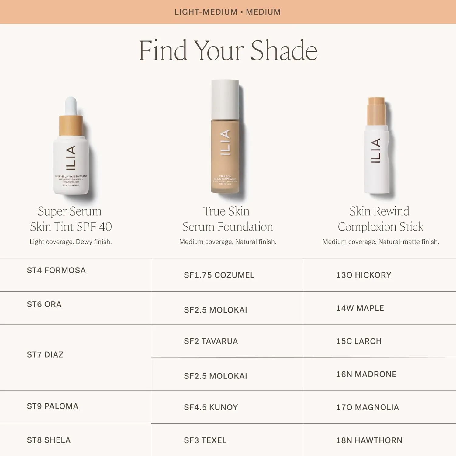 ILIA - Skin Rewind Complexion Stick - Foundation   Concealer   Skincare | Non-Toxic, Vegan, Cruelty-Free, Clean Makeup (15C - Larch, 0.35 oz | 10 g)