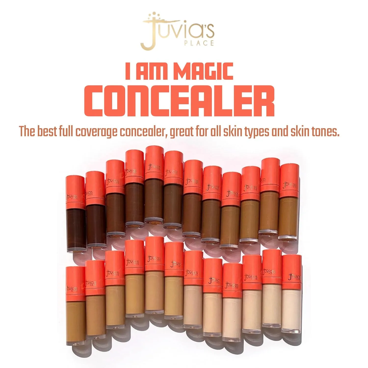 Juvia's Place I Am Magic Liquid Concealer - J10 Dark w/Cool, Olive Undertone/0.34 fl oz, Full Coverage, Hydrating, Waterproof, Long Wear