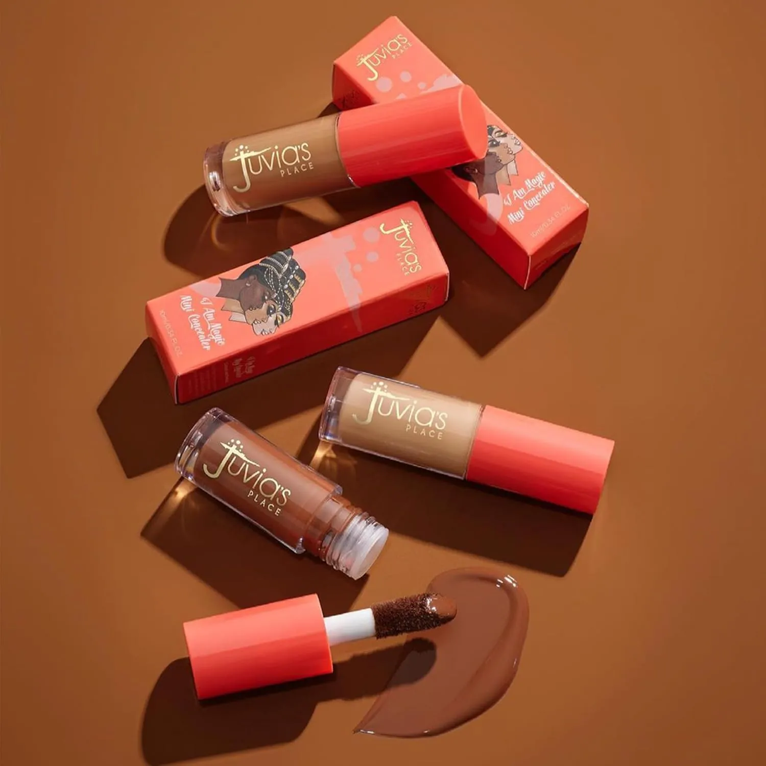Juvia's Place I Am Magic Liquid Concealer - J10 Dark w/Cool, Olive Undertone/0.34 fl oz, Full Coverage, Hydrating, Waterproof, Long Wear