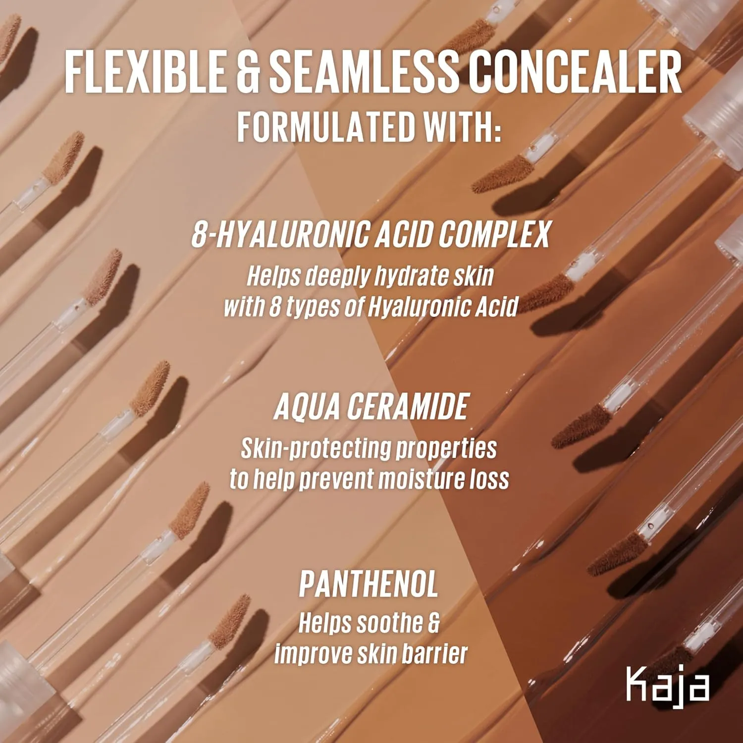 Kaja Liquid Concealer - Don't Settle | Buildable, Lightweight, Light-to-medium Coverage, Color-correcting, 06 Boba Tea, 0.21 Oz