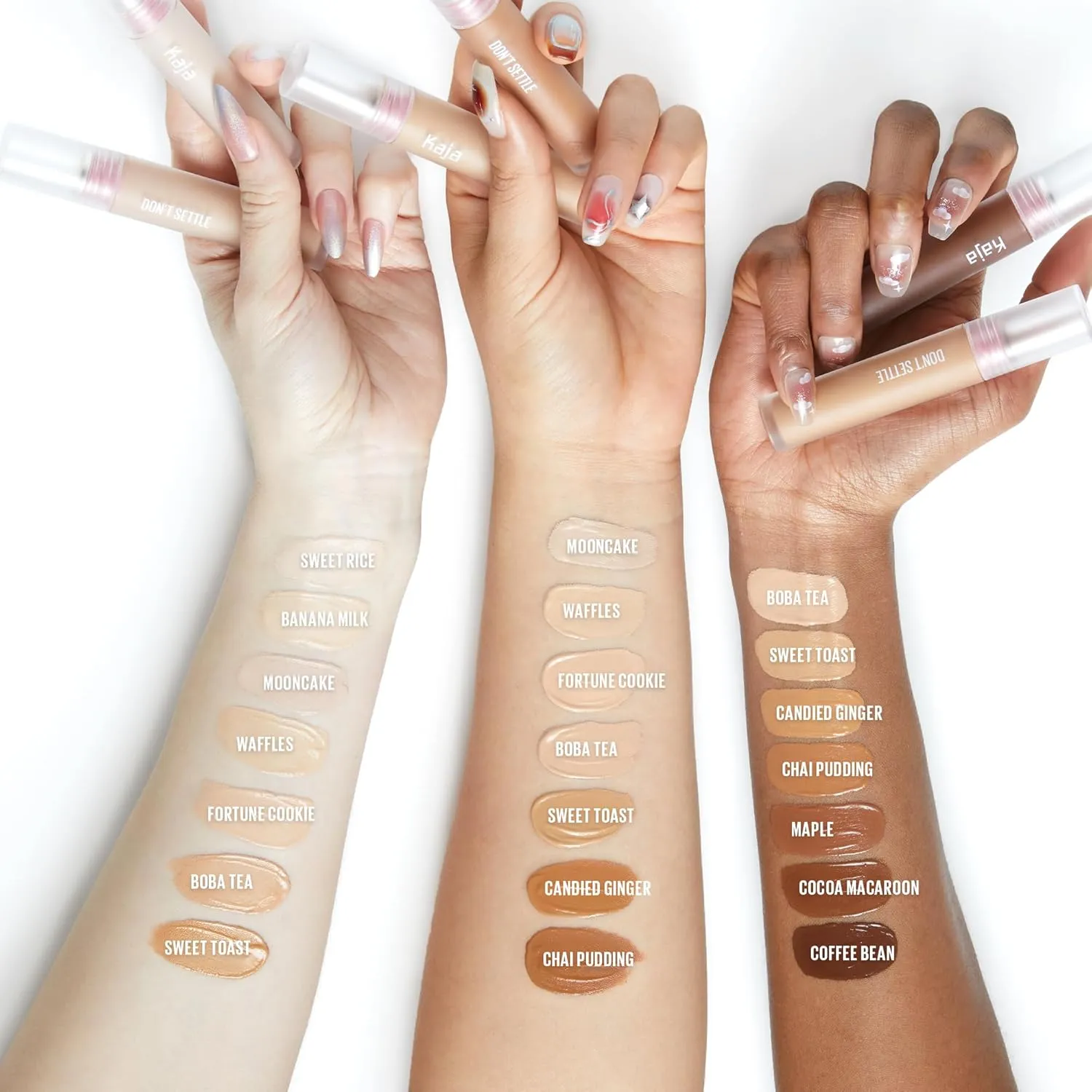 Kaja Liquid Concealer - Don't Settle | Buildable, Lightweight, Light-to-medium Coverage, Color-correcting, 06 Boba Tea, 0.21 Oz