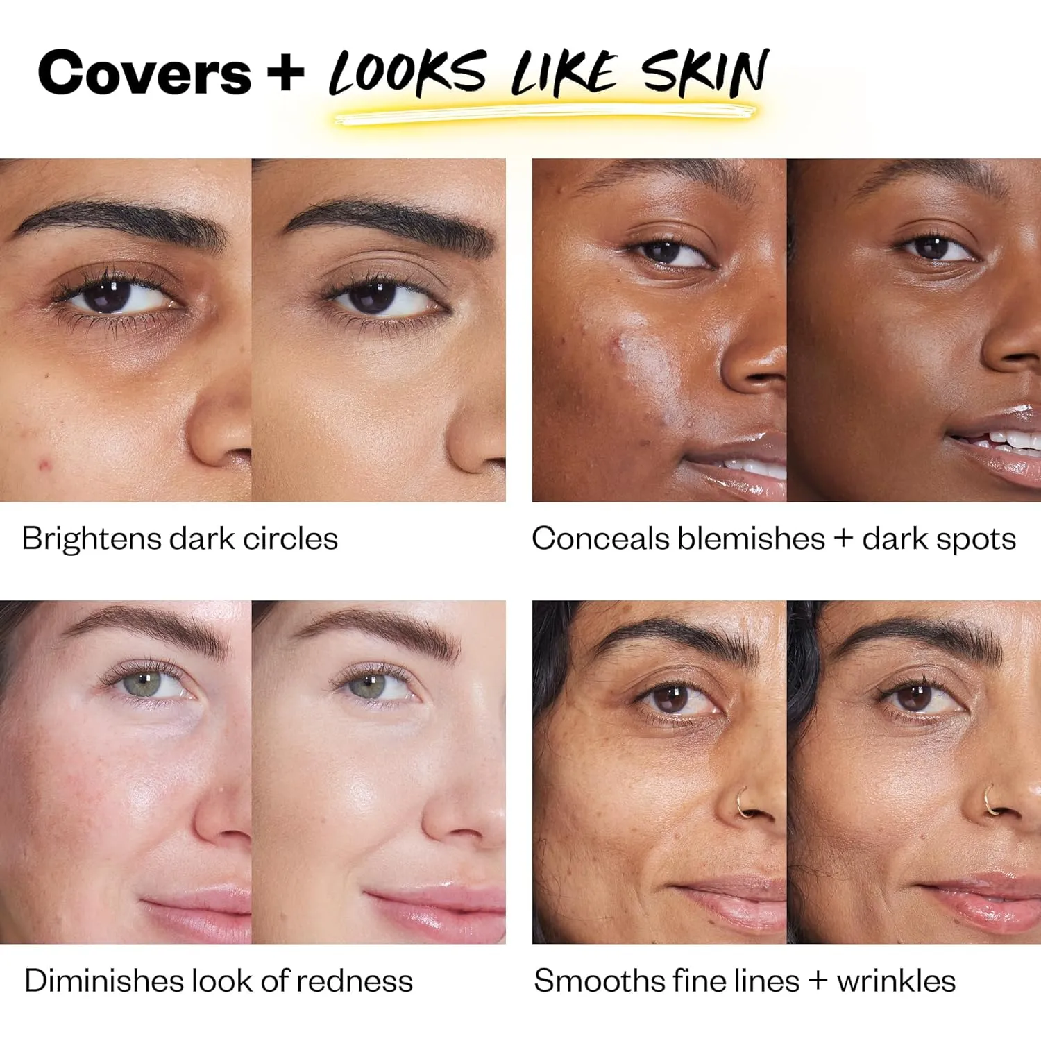 Kosas Mini Revealer Concealer - Medium Coverage Makeup, Conceals Dark Circles Under the Eyes, Dark Spots and Blemishes (Tone 04)