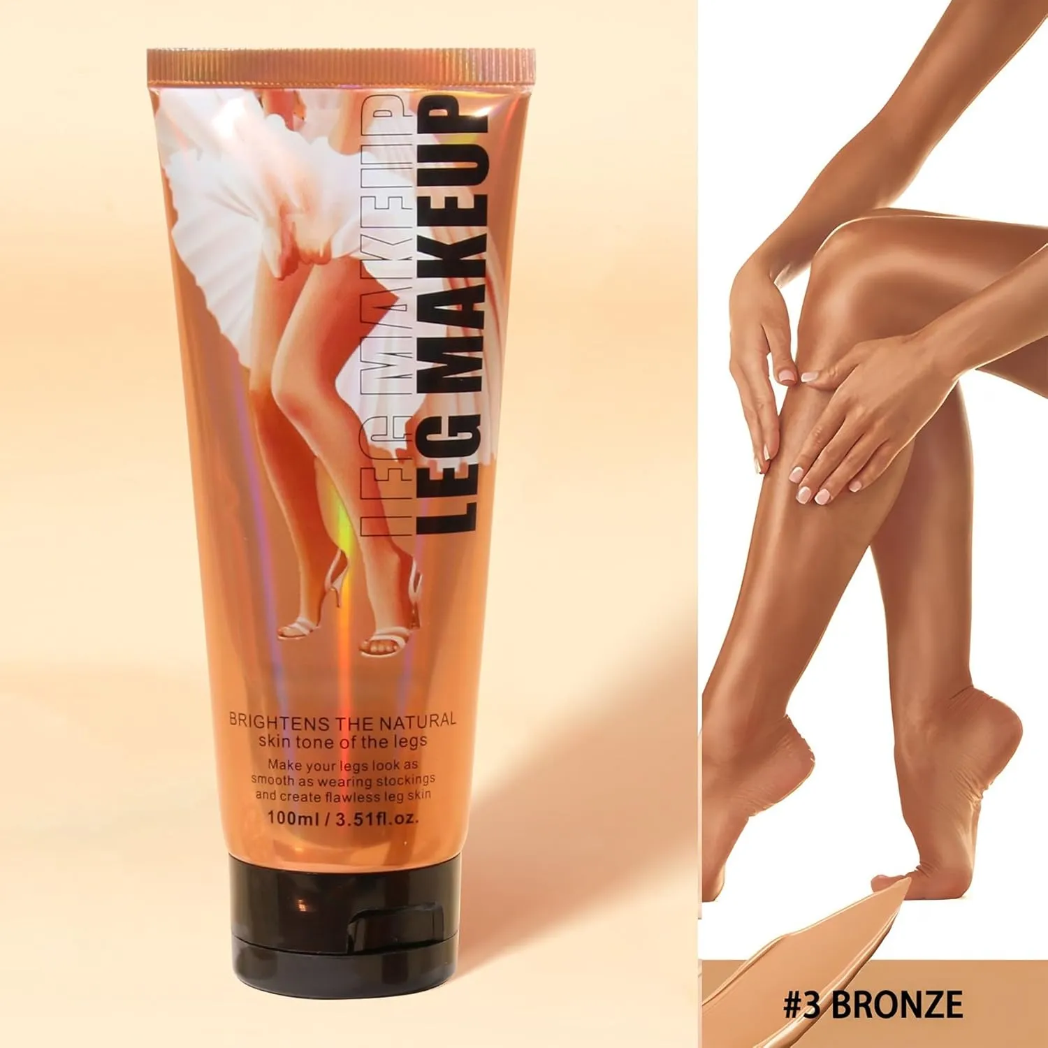 Leg Camouflage Concealer – High Coverage, Water-Resistant, Lightweight Formula, Helps Blend Skin Imperfections & Discolorations (#03)