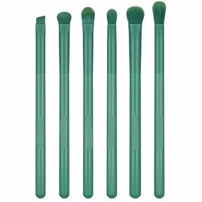 Makeup Brush Set 6 Pcs Professional Blending Eyeshadow Makeup Brushes Concealer Eyebrows Eyeliner, Soft Hairs Wood Handle Quality Makeup Tool(Green)