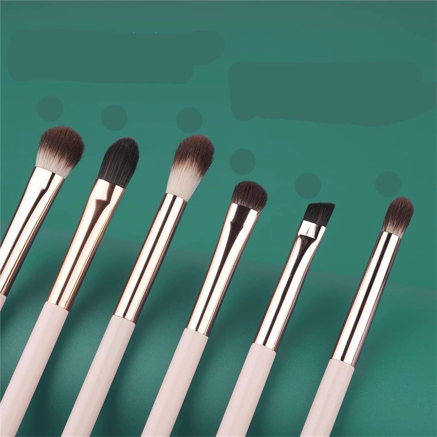 Makeup Brush Set 6 Pcs Professional Blending Eyeshadow Makeup Brushes Concealer Eyebrows Eyeliner, Soft Hairs Wood Handle Quality Makeup Tool(Green)