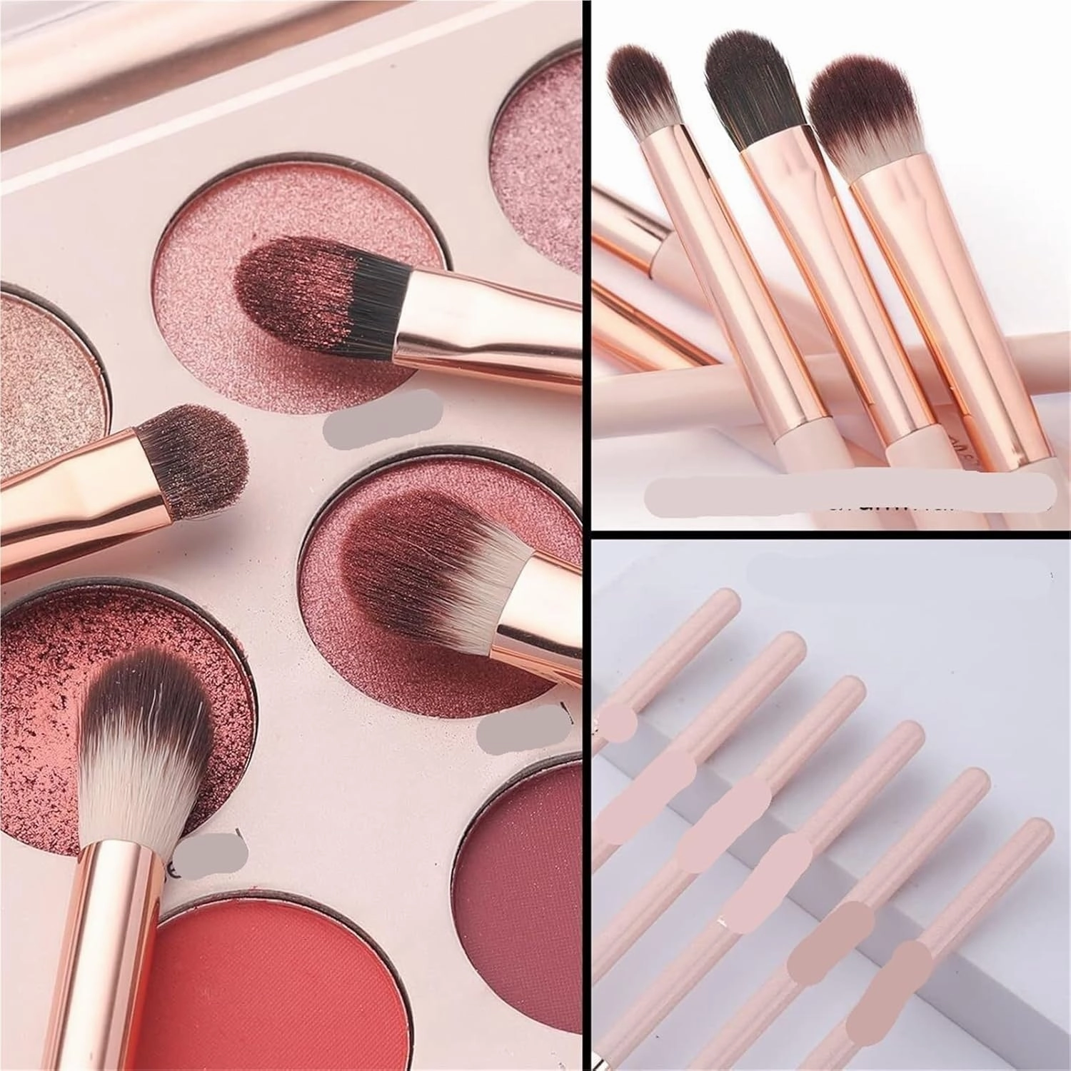 Makeup Brush Set 6 Pcs Professional Blending Eyeshadow Makeup Brushes Concealer Eyebrows Eyeliner, Soft Hairs Wood Handle Quality Makeup Tool(Green)