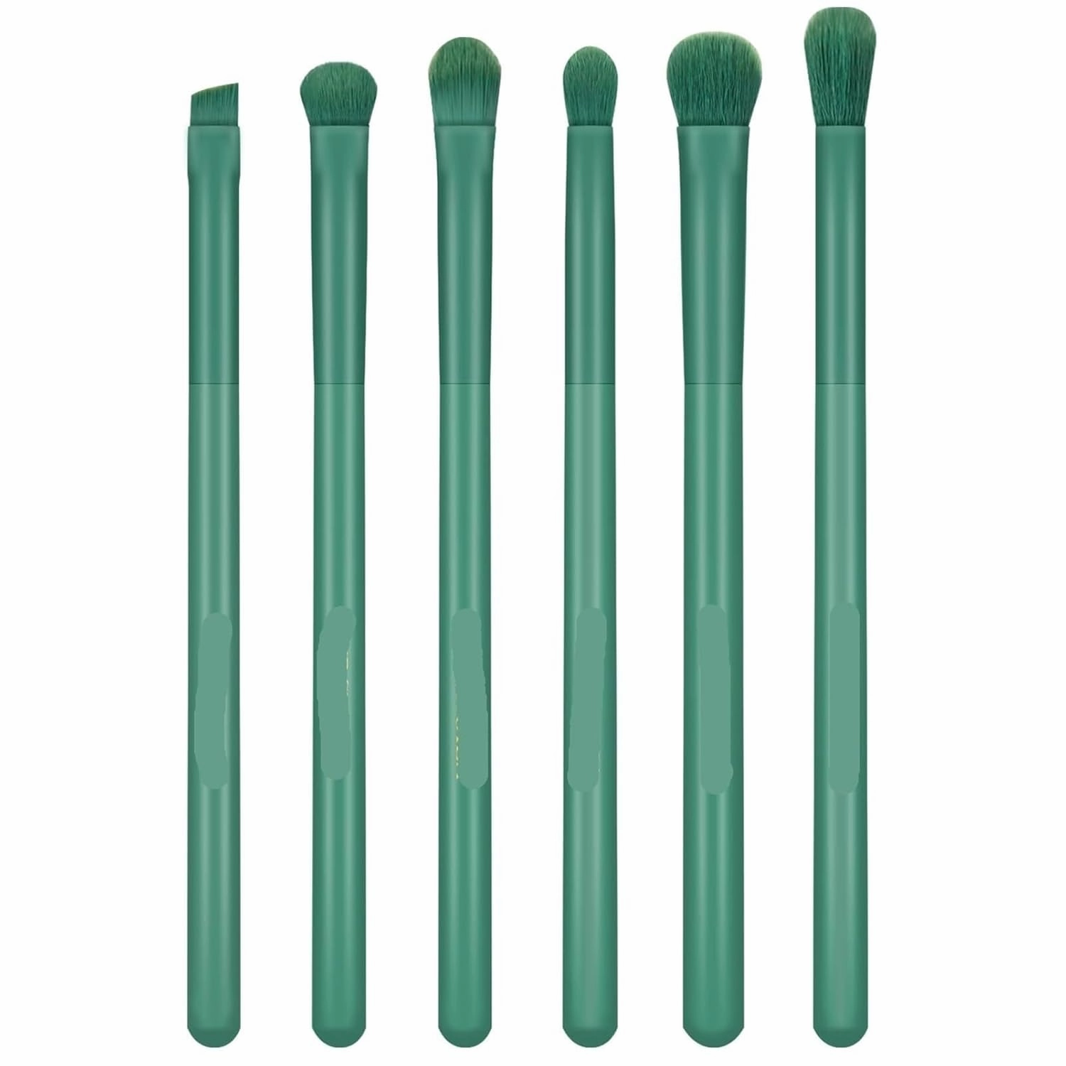 Makeup Brush Set 6 Pcs Professional Blending Eyeshadow Makeup Brushes Concealer Eyebrows Eyeliner, Soft Hairs Wood Handle Quality Makeup Tool(Green)