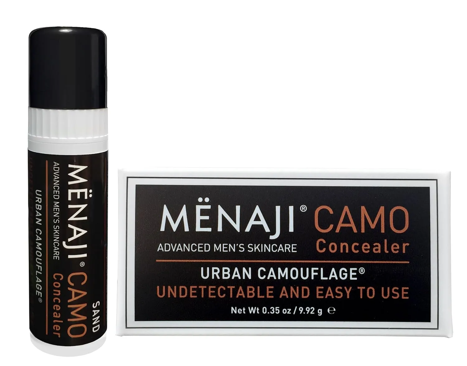 MËNAJI URBAN CAMOUFLAGE® Concealer Stick for Men - Skin Foundation Concealer for Dark Circles, Acne, Under Eye - Corrector - Mens Cosmetics - Sand - 0.35oz