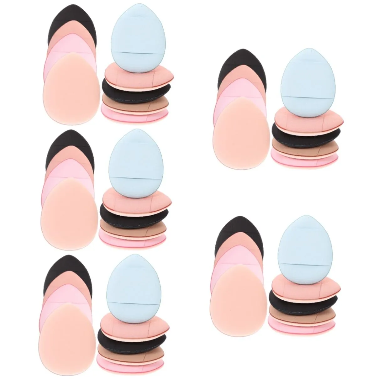 NOLITOY 125pcs Finger Powder Puff Makeup Tool Blending Sponges for Foundation Concealer Compact Easy to Carry Suitable for All Skin Types Multi-