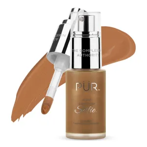 PUR Beauty 4-in-1 Love Your Selfie Foundation & Concealer - Longwear Full Coverage Liquid Makeup Foundation with Hydrating Blend for Refined-Looking, Natural Beauty Glow, Skin Texture & Tone
