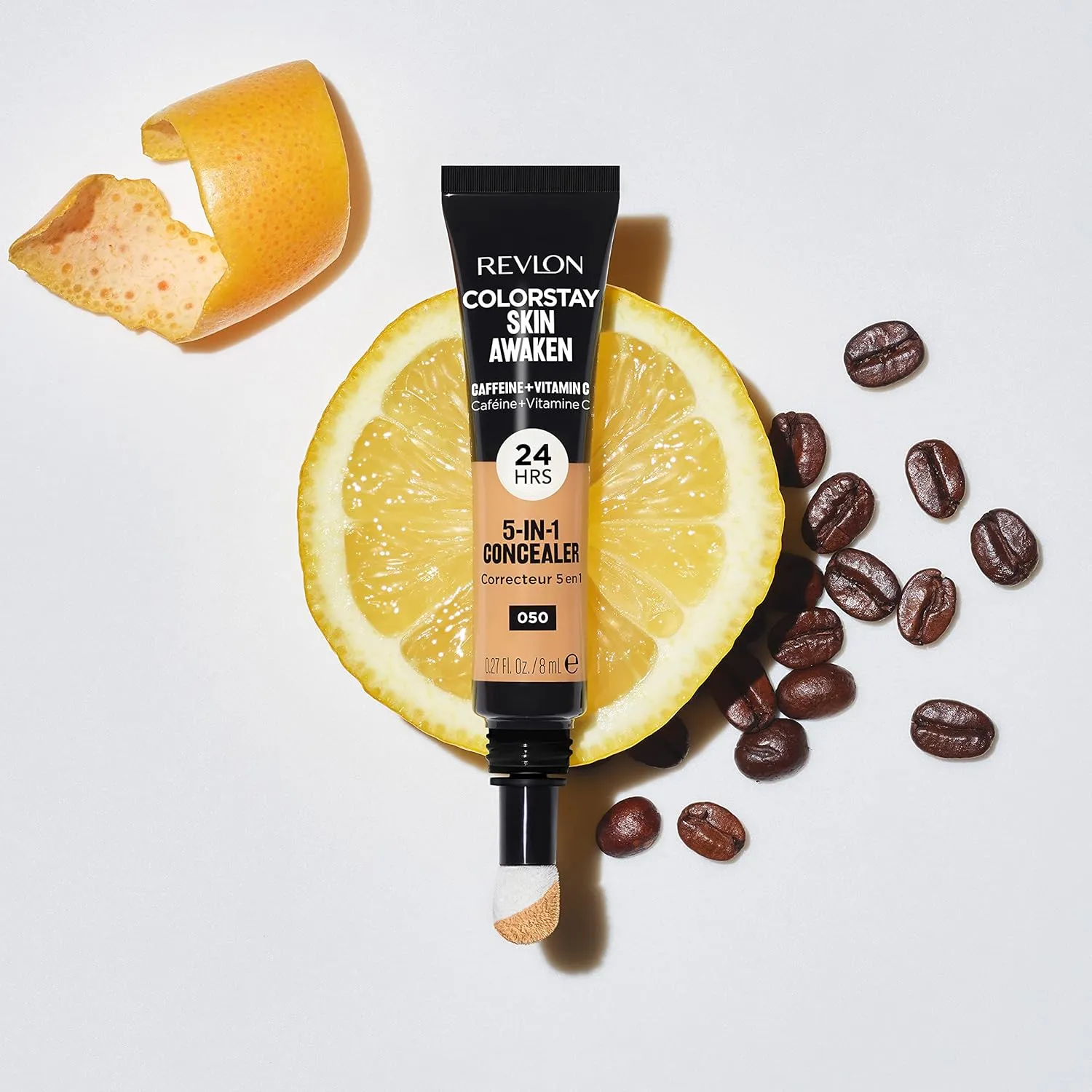 Revlon ColorStay Skin Awaken 5-in-1 Concealer, Lightweight, Creamy Longlasting Face Makeup with Caffeine & Vitamin C, For Imperfections, Dark Circles & Redness, 005 Fair, 0.27 Fl Oz