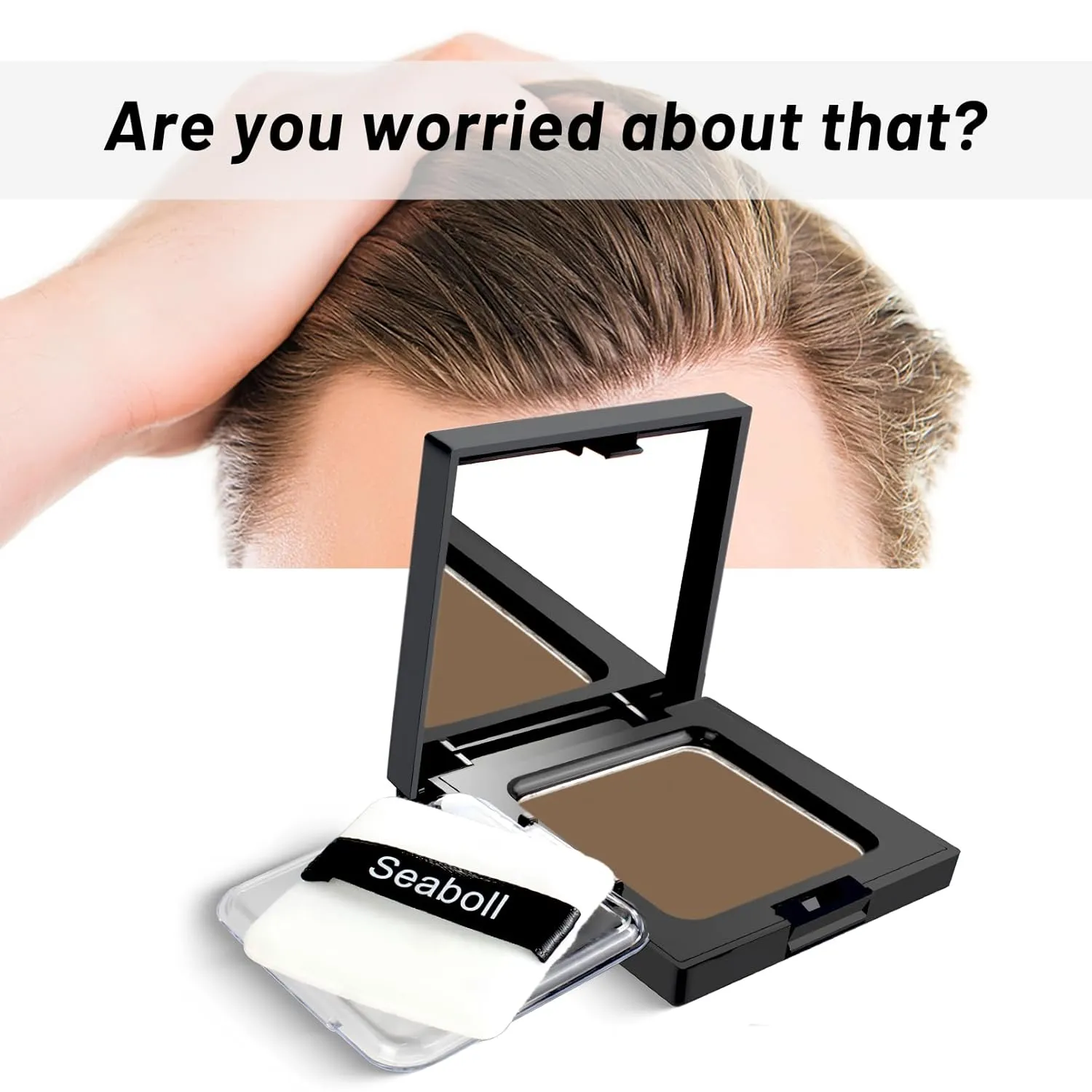 Root Touch Up Hairline Powder 0.42oz Instantly Conceals Hair Loss for Thinning Hairline Cover Up Hairline Shadow Filler for Women & Men (Light Brown)