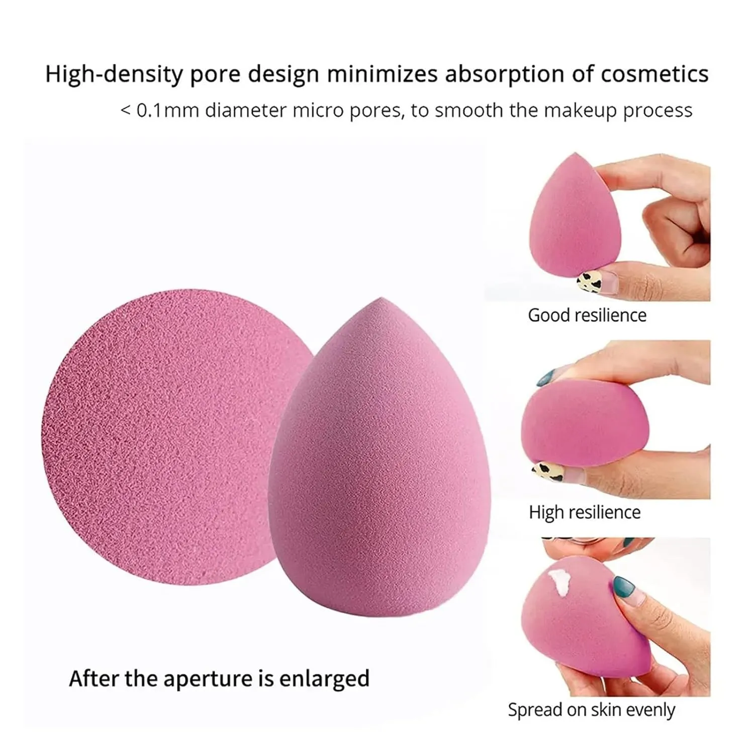 SBTRKT 4/8pcs Makeup Sponge Blender Beauty Egg Cosmetic Puff Soft Foundation Sponges Powder Puff Women Make Up Accessories Beauty Tools (Color : 4 Purple 4Yellow)