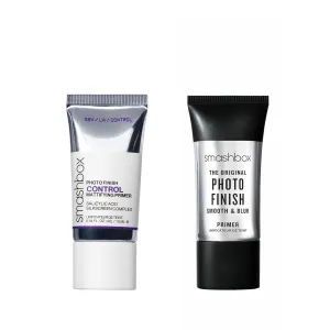 Smashbox Photo Finish Smooth & Blur Primer   Control Mattifying Primer Travel Set | Includes Photo Finish Primer to Smooth & Blur Skin, 0.34 Fl Oz   Mattifying Primer For Oil Control, 0.34 Fl Oz
