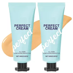 Supreme Cream Body Perfector, Supreme Cream All-Over Complexion Perfector – Long-Lasting CC Foundation - Waterproof & Transfer-Resistant Skin Tint (2pcs)