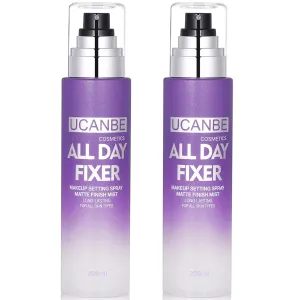 UCANBE Makeup Setting Spray - 2PC Set Matte Finishing Spray, Long Lasting Oil Control Make Up Spray, Lightweight Hydrate Face Mist for Face