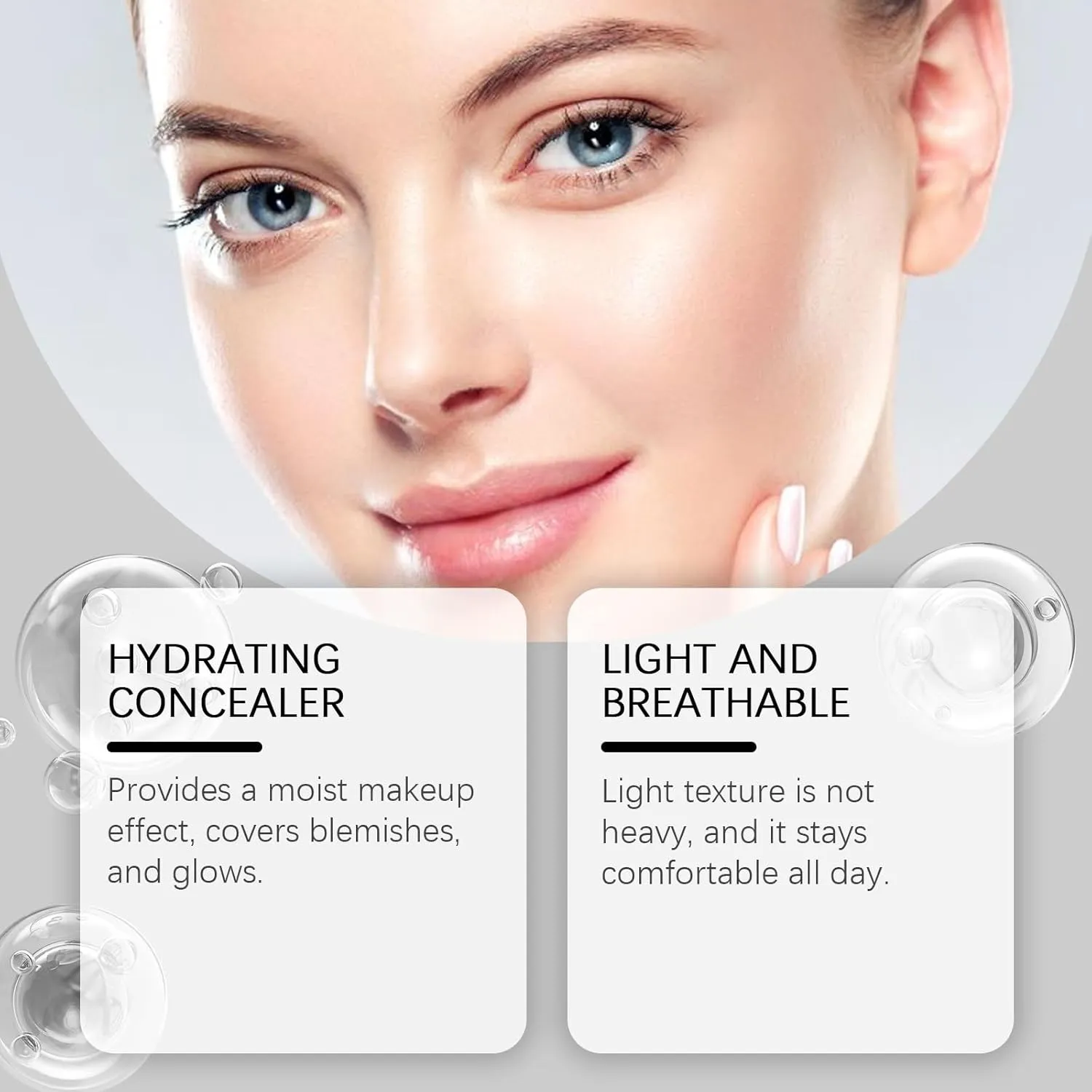 Under Eye Concealer - EELHOE Under Eye Brightener, Instantly Brightener Stick, Waterproof Under Eye CC Concealer, Color Brightener for Dark Circles (Mix-2pc)