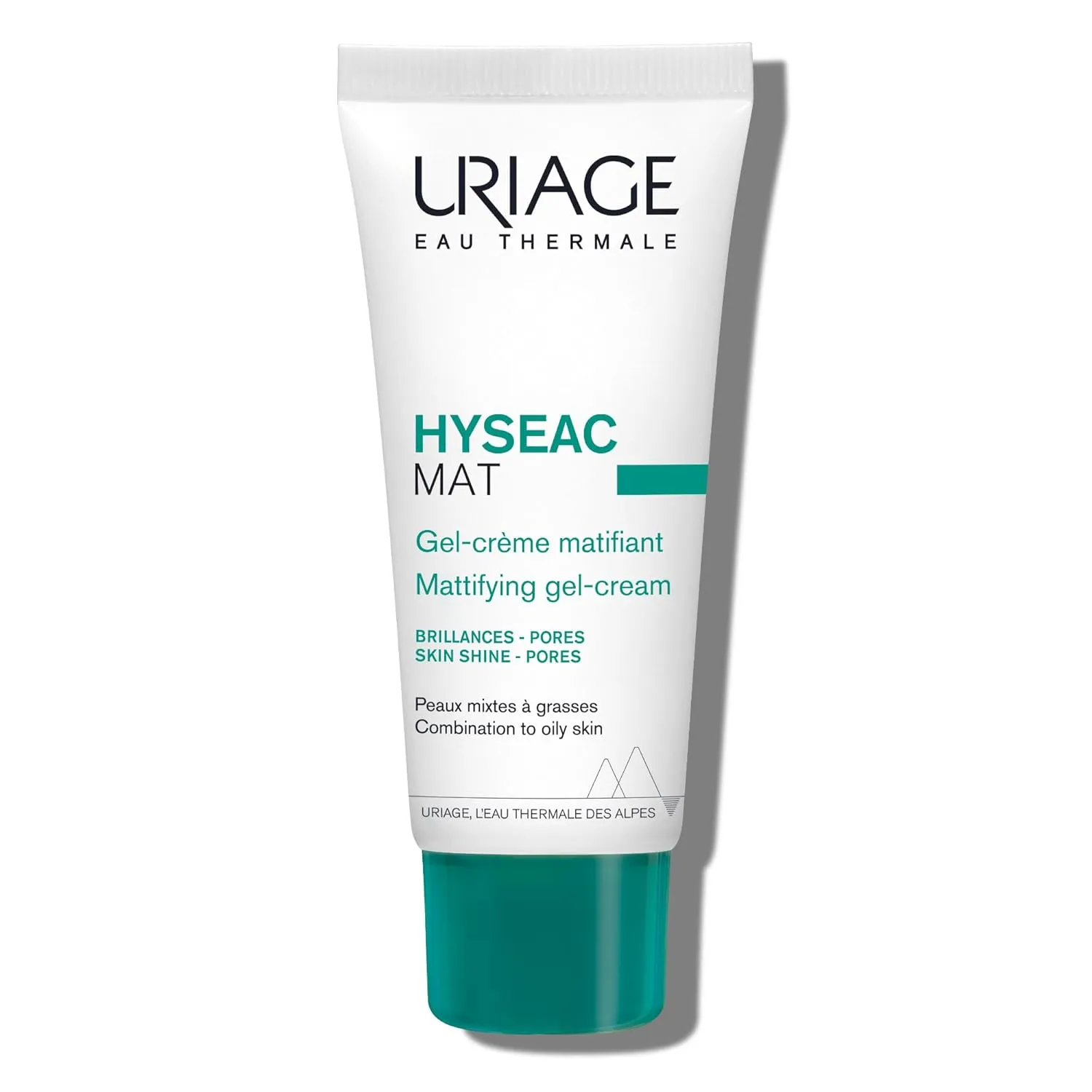 URIAGE Hyseac Mat Mattifying Gel-Cream | Primer & Moisturizer, Reduces Skin Shine, Absorbs Excess Sebum, Tightens Pores, Ideal Makeup Base, Light Cream, 40 mL / 1.35 oz